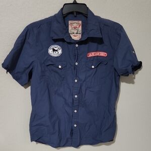 Just a cheap shirt size XL Blue button dowm